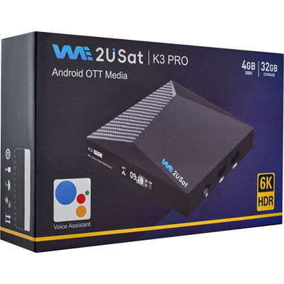 Đơn vị hóa Android IPTV Box We2u K3 Pro Lifetime IPTV Box Đen